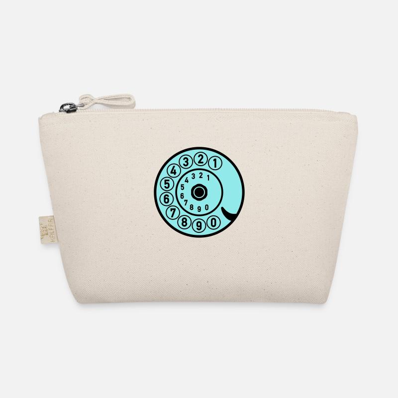 Dial Vintage Phone Call Retro Technology Organic Pouch