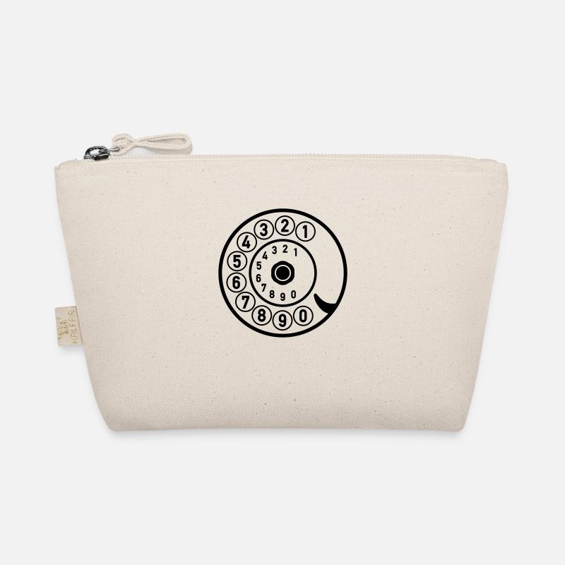 Dial Vintage Phone Call Retro Technology Organic Pouch