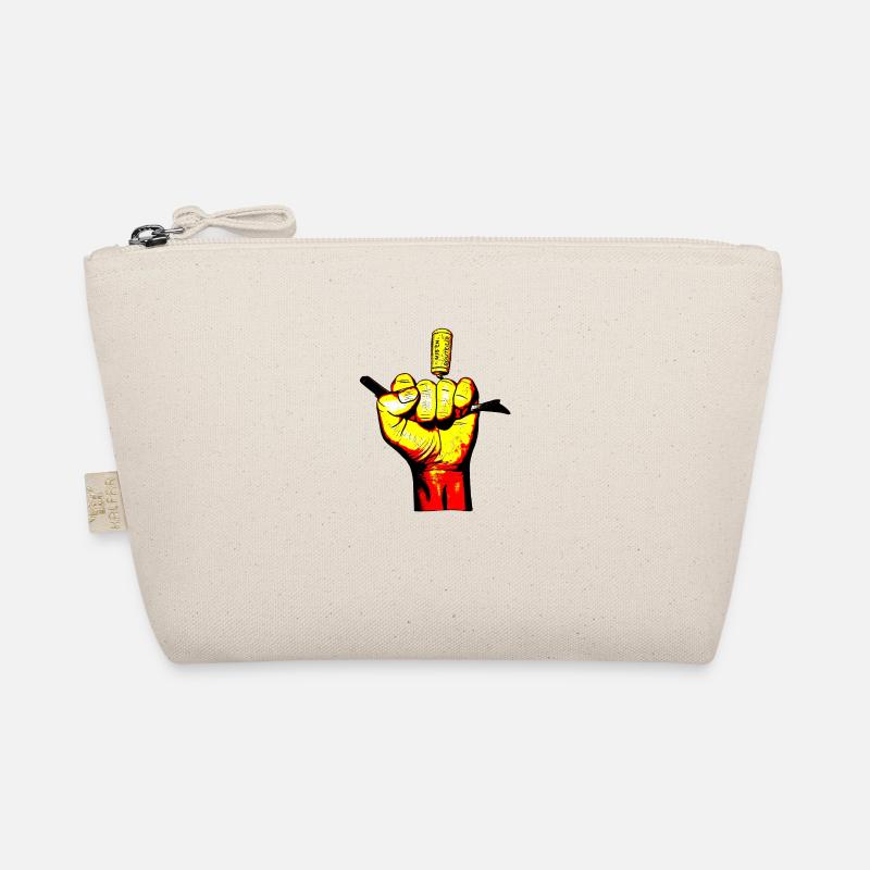 Yellow hand with corkscrew Organic Pouch