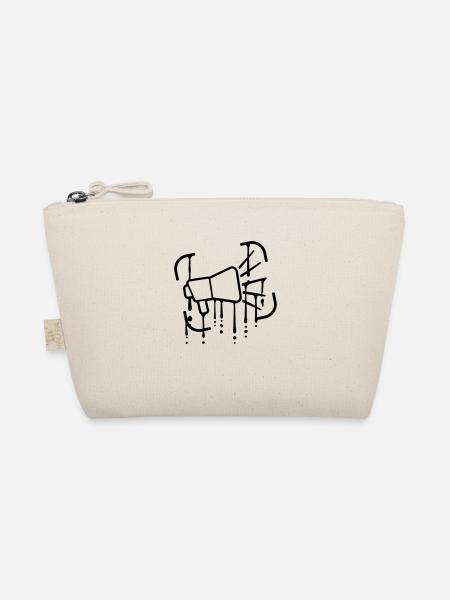 Graffiti Tropfen Megafon Symbol - Bio-Täschchen - Natur - Vorne