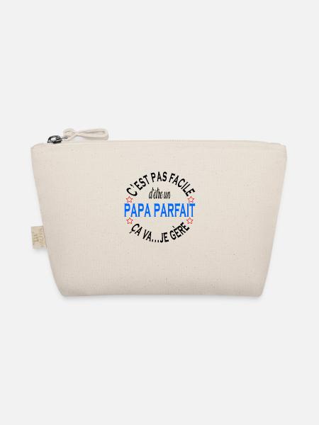 C'est pas facile d'être un papa parfait - Trousse biologique - nature - Devant