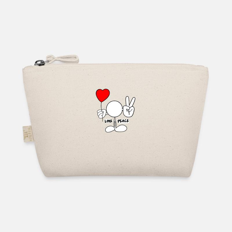 Love & Peace Plain Doodle Organic Pouch