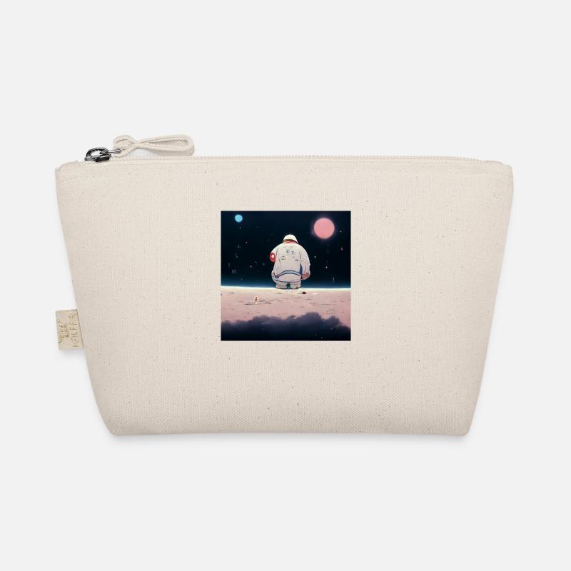 lonely astronaut in space looking at planet home - Bio-Täschchen - Natur