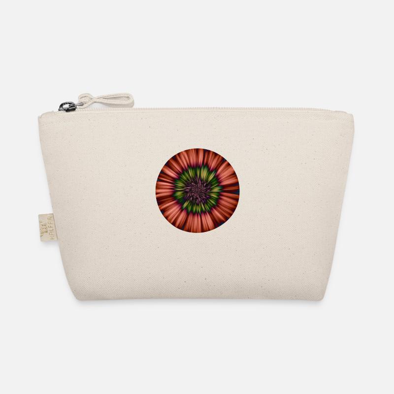 Abstract Tie Dye Flower Pattern Organic Pouch