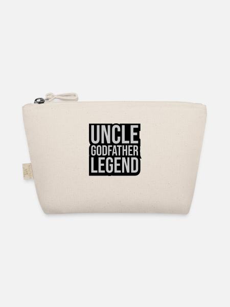 Uncle Godfather Legend Quote - Organic Pouch - nature - Front