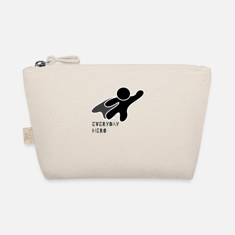 Wenn du auch ein Everyday Hero bist (schwarz/grau) Bio-Täschchen