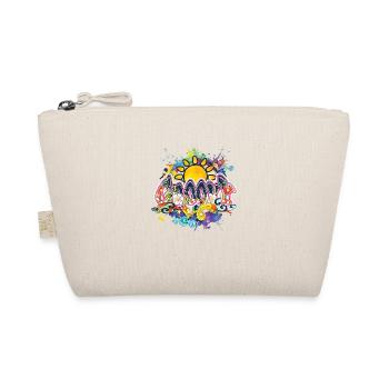 Groovy Hippie Peace Sun - Organic Pouch - nature - Front