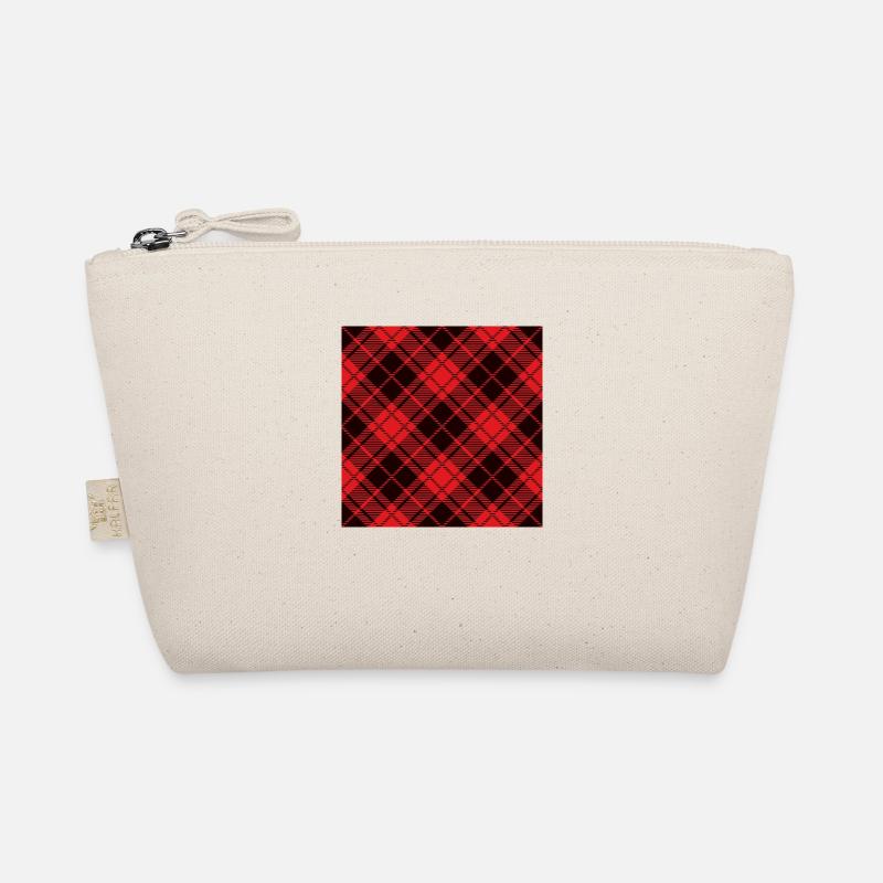 Red and black flannel buffalo pattern Organic Pouch