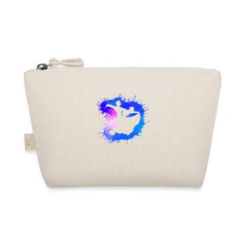 Standard Tanzpaar Aquarell Farbverlauf neon blau - Bio-Täschchen - Natur - Vorne