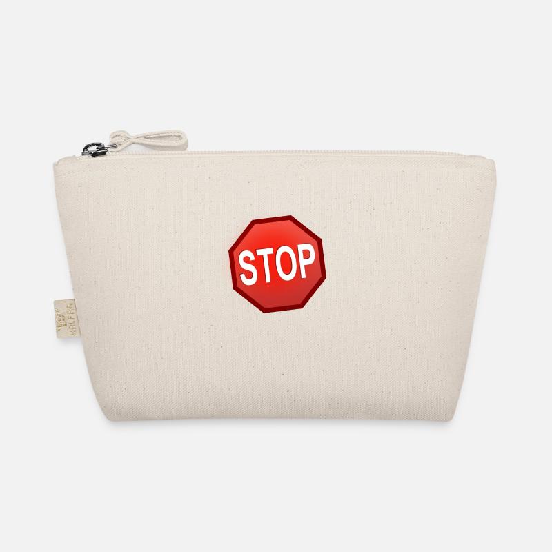 Stop Schild - Bio-Täschchen - Natur