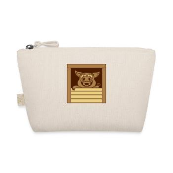 Piglet waves friendly comic - Organic Pouch - nature - Front