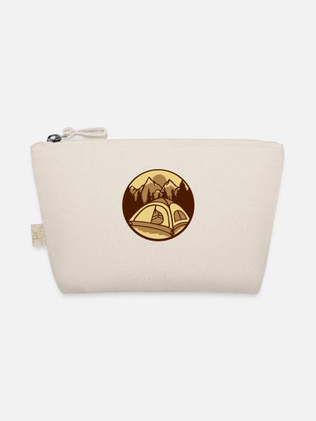 Mountains Forest Camper outside - Organic Pouch - nature - Front