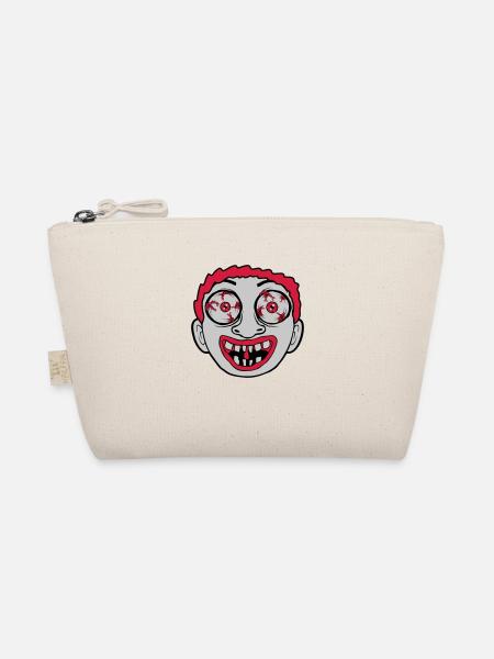Crazy creepy horror face - Organic Pouch - nature - Front