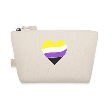 Nichtbinär Herz | Pride - Bio-Täschchen - Natur - Vorne