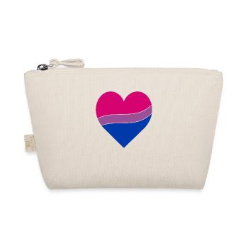 Bisexual Herz | Pride - Bio-Täschchen - Natur - Vorne