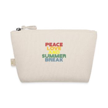 Peace Love and Summer Break Retro Vintage - Bio-Täschchen - Natur - Vorne