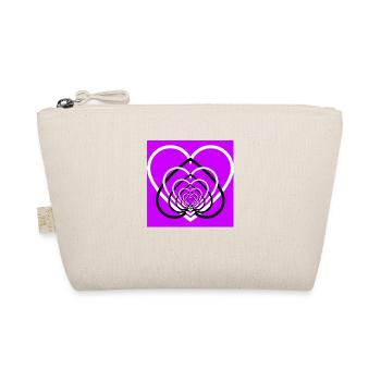 Cœurs Entremêlés Purple White - Trousse biologique - nature - Devant
