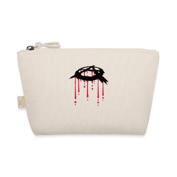 blood drop anarchy symbol - Organic Pouch - nature - Front
