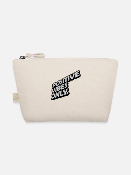 Motivation Positive Vibes Only - Organic Pouch - nature - Front
