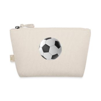 Fußball 3D Soccer Ball - Bio-Täschchen - Natur - Vorne