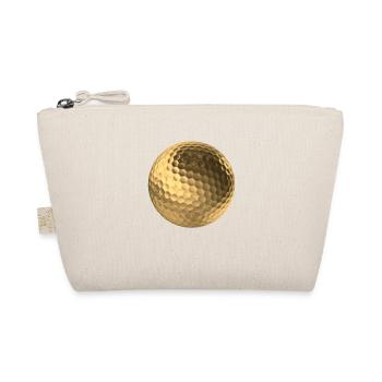 Balle de golf dorée 3D - Trousse biologique - nature - Devant