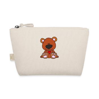 HerzBär Kuschelmotiv - Bio-Täschchen - Natur - Vorne