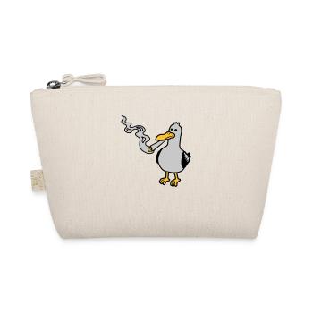 Stoner Seagull Smoking Hemp - Organic Pouch - nature - Front