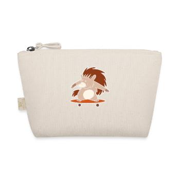 Hedgehog Skating Water Skater Gift - Organic Pouch - nature - Front