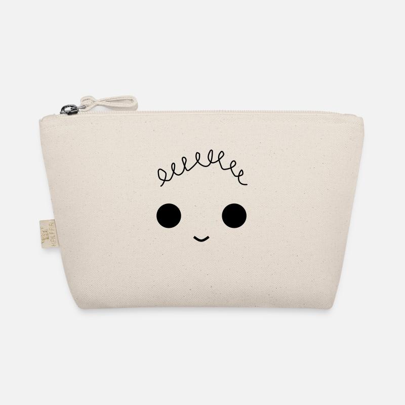 Cute face with curly hair - Bio-Täschchen - Natur