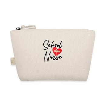 School nurse heart - Organic Pouch - nature - Front