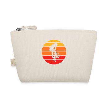 Retro Mountain Bike Racer Gift - Organic Pouch - nature - Front
