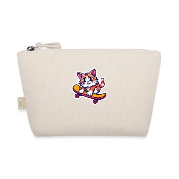 Cat skating - Organic Pouch - nature - Front