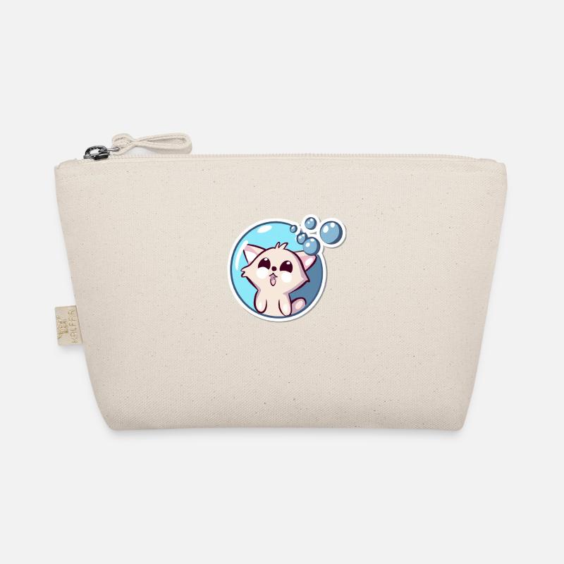 Soap Bubbles Cat Organic Pouch