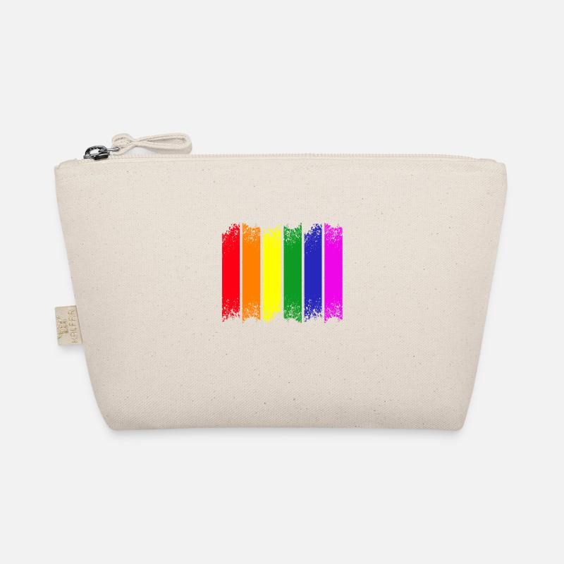 Rainbow Stripes Pride - Organic Pouch - nature