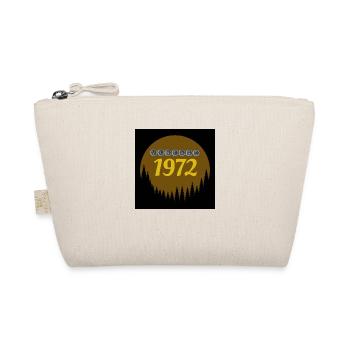 Cool Vintage 1972 retro forest sunset background - Organic Pouch - nature - Front
