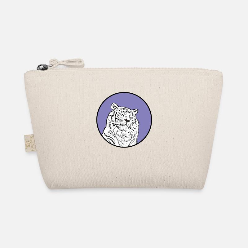 White tiger portrait Organic Pouch
