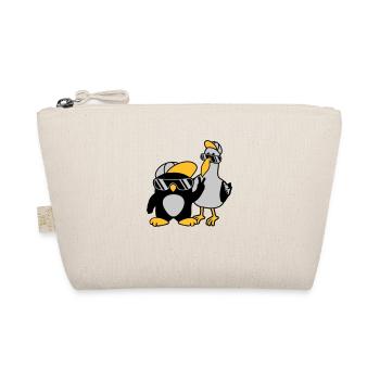Möwe Pinguin 2 Freunde - Bio-Täschchen - Natur - Vorne