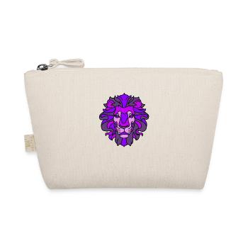 Violettes Löwenmaskendesign - Bio-Täschchen - Natur - Vorne