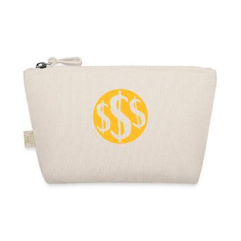 3 dollar signs round - Organic Pouch - nature - Front