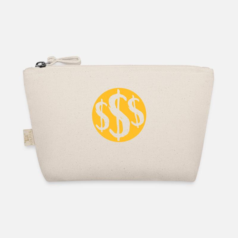 3 Dollar Zeichen rund Bio-Täschchen