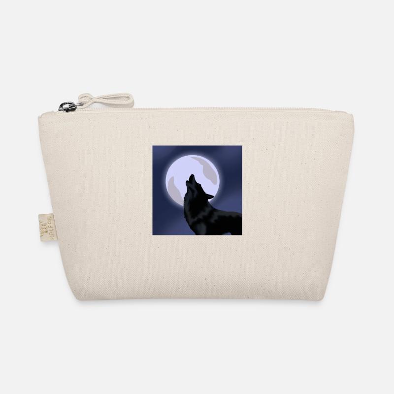 Wolf with moon Organic Pouch