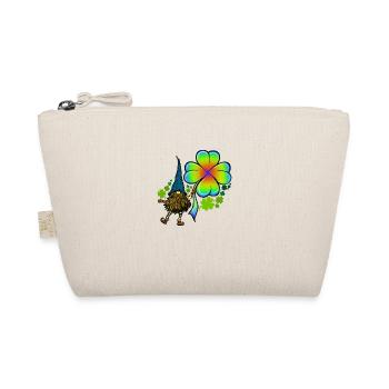Gnome Tie Dye Shamrock Clover St Patricks Day - Organic Pouch - nature - Front