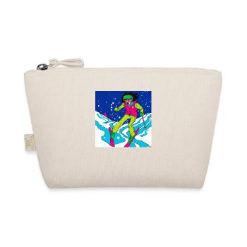 Skis on a valley run - Organic Pouch - nature - Front