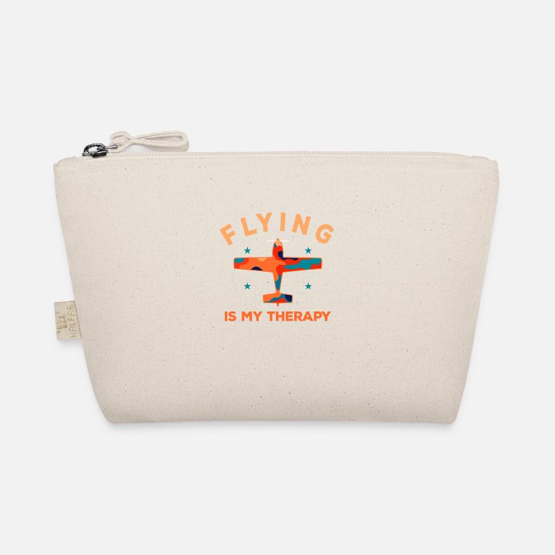 Flying is my therapy - Color Gift Pilot Organic Pouch