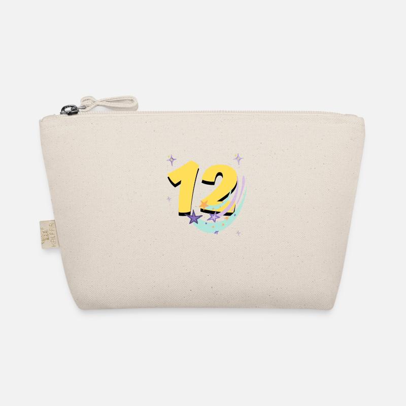 12. Geburtstag (12-Jahres-Geschenk) - Bio-Täschchen - Natur