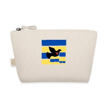 Ukrainische Flagge Taube Friedensflagge - Bio-Täschchen - Natur - Vorne