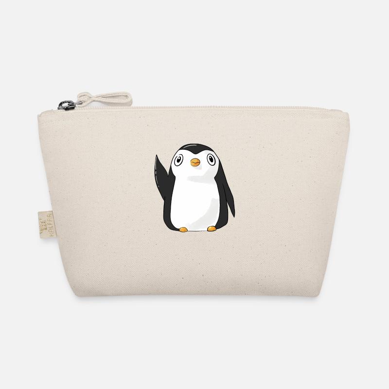 Winkender Pinguin - Bio-Täschchen - Natur