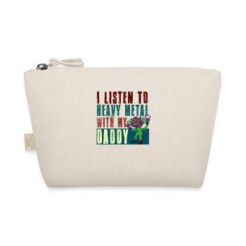 I listen to Heavy Metal with my Daddy - Bio-Täschchen - Natur - Vorne