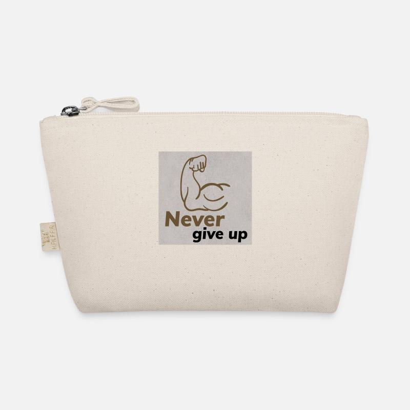 Never give up Design Bio-Täschchen