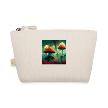 Magic Mushroom Painting - Organic Pouch - nature - Front